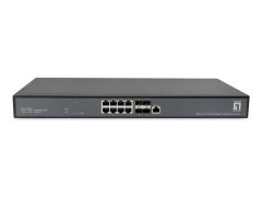 XEL-1291 12-Port L3 Managed 10-Gigabit Ethernet Switch, 8 x 1G/2.5G/5G/10GbE RJ45, 4 x 1G/2.5G/10G SFP+ ports, 19" Rack Mount