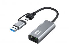 USB-0423 2.5 Gigabit Ethernet 2-in-1 USB-C/A Network Adapter