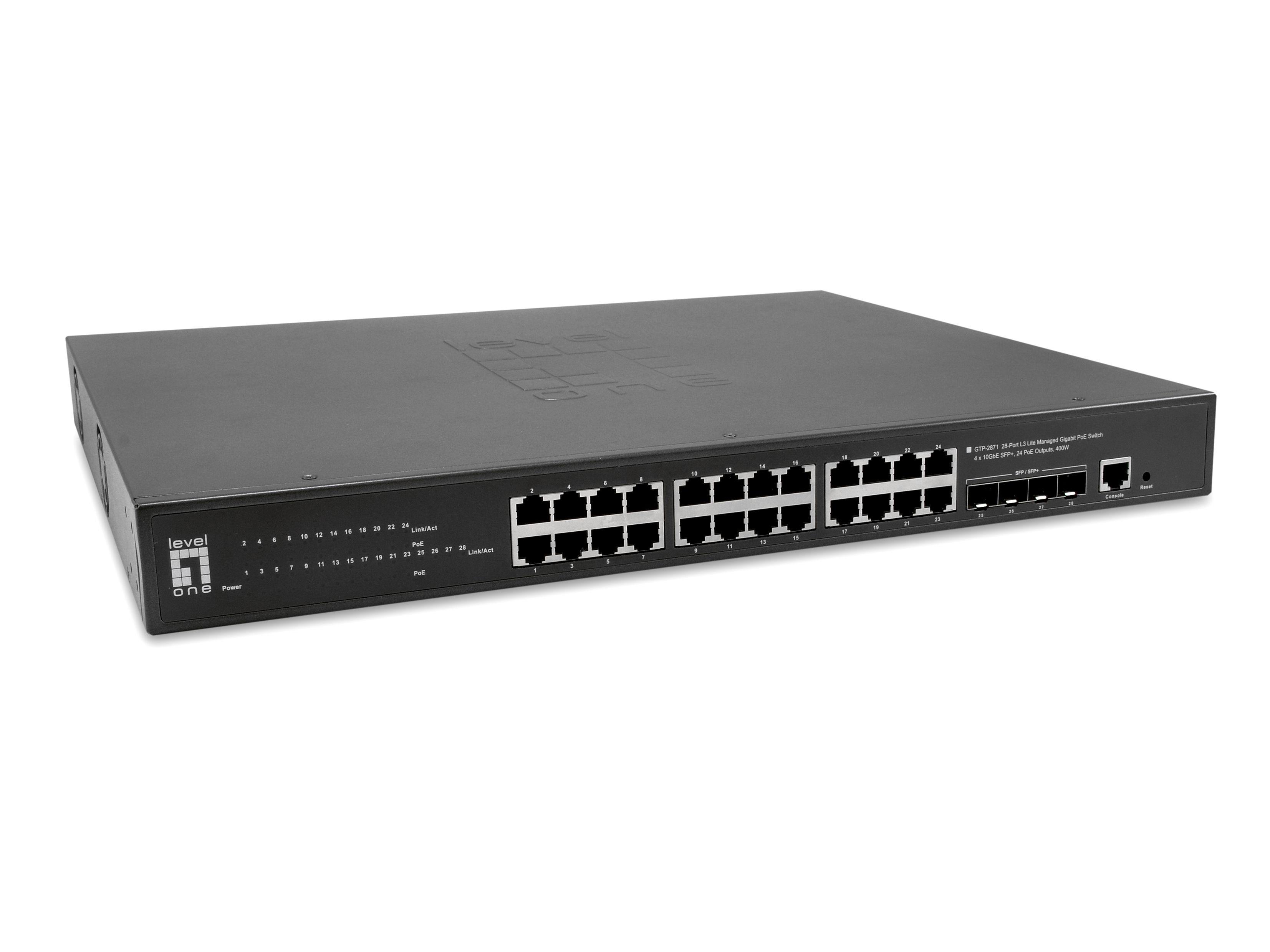 Managed Gigabit PoE Edge Switch / 28-Port, L3, 400W - GTP-2871