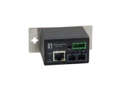 IEC-4301 RJ45 to SC Fast Ethernet Industrial Media Converter, Single-Mode Fiber, 1310nm, 30km, -40°C to 75°C