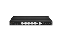 IGS-2128 Hilbert 28-Port Industrial Gigabit Smart Lite Switch, 24x Gigabit RJ45, 4x SFP/RJ45 Combo